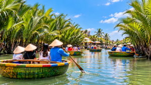 Cam Nam Island Coconut Village Basket Boat, Hoi An, Vietnam