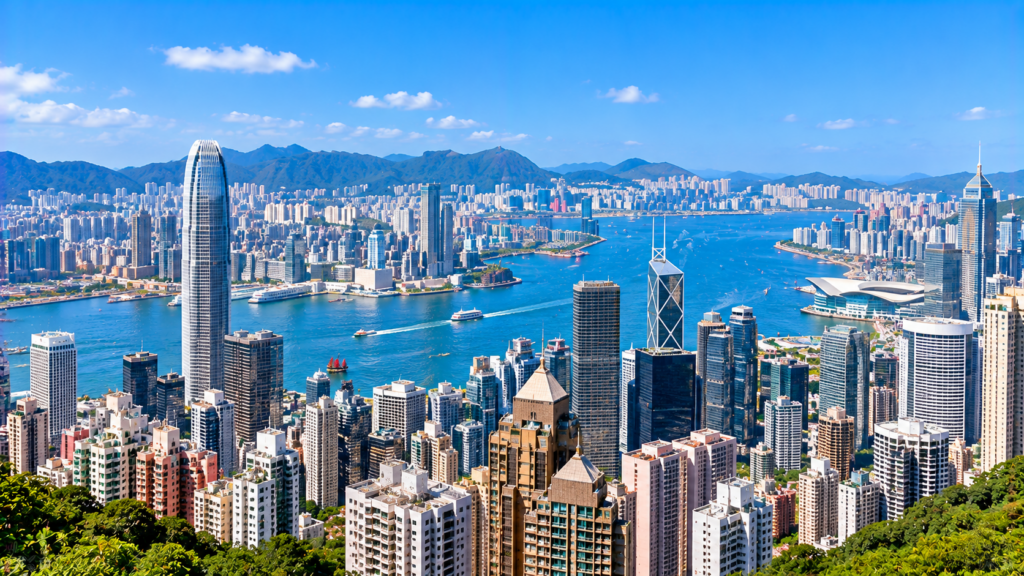 Hong Kong Skyline and Victoria Harbour Panorama