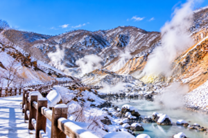 Jigokudani Hell Valley, Noboribetsu, Hokkaido, Japan