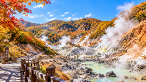 Jigokudani Valley, Noboribetsu, Hokkaido, Japan
